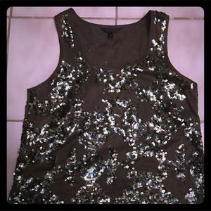 J. Crew Olive Green Sparkle Dress Tank Top💚